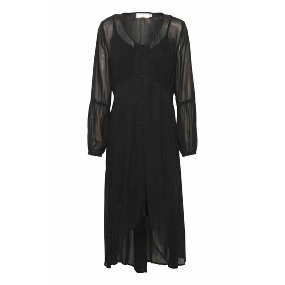 NWT CREAM Chery Black Flowy Dress - Zally Fit - Picture 5 of 5